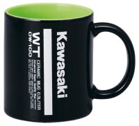 営業日12時までのご注文で即日発送★KAWASAKI カワサキ 純正マグカップ オイル缶風 陶器製 (美濃焼) マグ ブラック-グリーン J7012-0029B